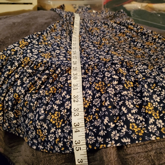 Beautiful Monteau Tie Waist Dress in Blue Floral Pattern - Picture 8 of 11